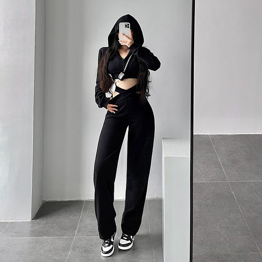 Sudadera Crop con Capucha y Manga Larga de Moda - Image 11
