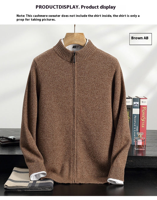 Abrigo de Cuello Alto en Cashmere para Hombre - Otoño e Invierno - Image 14