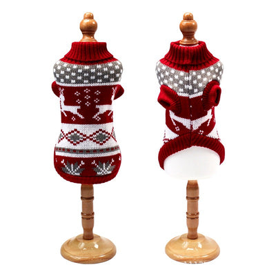 Suéter Navideño Cuello Alto para Mascotas - Diseño Tejido Festivo - Image 15