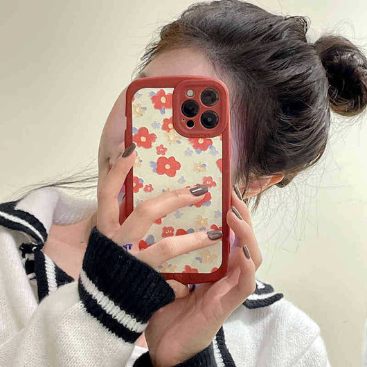 Funda Silicona para Teléfono Diseño Floral Burdeos Graffiti - Image 12