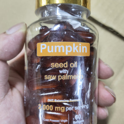 Cápsulas Blandas de Aceite de Semilla de Calabaza Natural