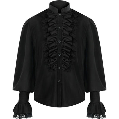 Camisa Pirata Medieval con Pliegues - Disfraz Steampunk Renaissance - Image 3