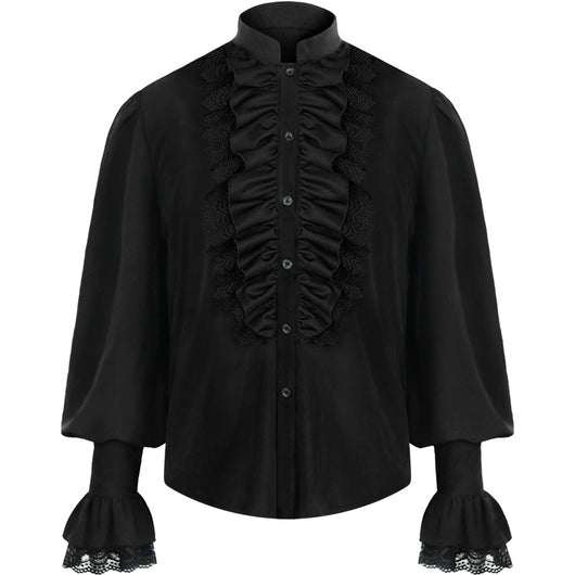 Camisa Pirata Medieval con Pliegues - Disfraz Steampunk Renaissance - Image 3