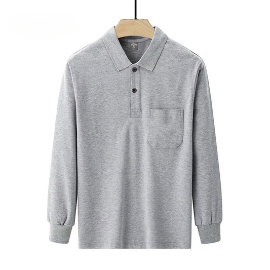 Camisa Manga Larga Clásica para Hombre con Cuello Italiano y Bolsillos Funcionales - Image 2