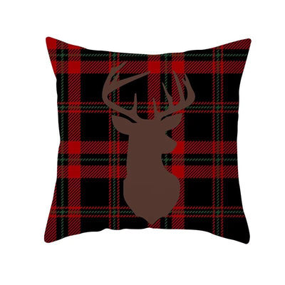 Funda de Almohada Navideña Cuadros Rojo Clásico - Image 15