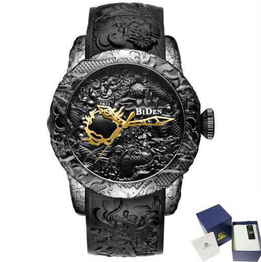 Reloj Deportivo Hombre Lujo Dragón 3D Sumergible Cuarzo Premium - Image 7