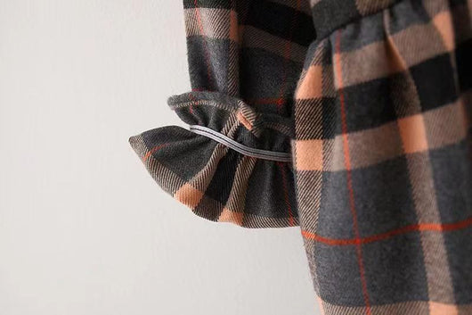 Vestido Cuadros Coreano con Bolsa Osito para Niñas - Image 9