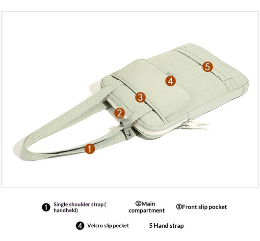 Bolsa para Laptop de Una Correa con Protección Impermeable y Amortiguación - Image 18