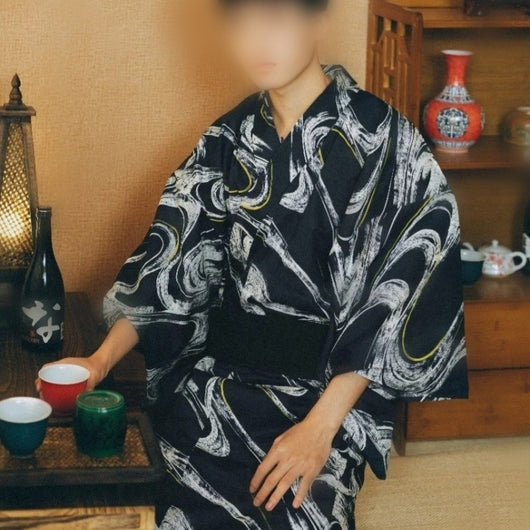 Kimono Formal Tradicional Japonés para Hombre - Image 15