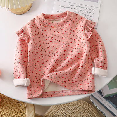 Blusa Infantil Otoño Invierno con Volantes Florales - Image 12