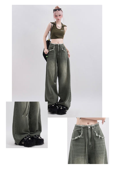 Jeans de Verano para Mujer con Dobladillo Deshilachado y Cintura Ajustable - Image 4