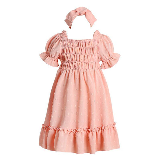 Vestido Infantil Estilo Princesa Colores Lisos con Estampado - Image 6
