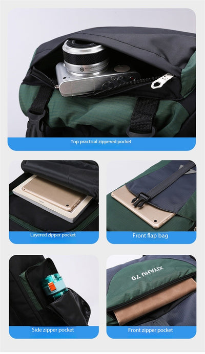 Mochila de Trekking 70L para Senderismo, Camping y Viajes de Aventura - Image 17