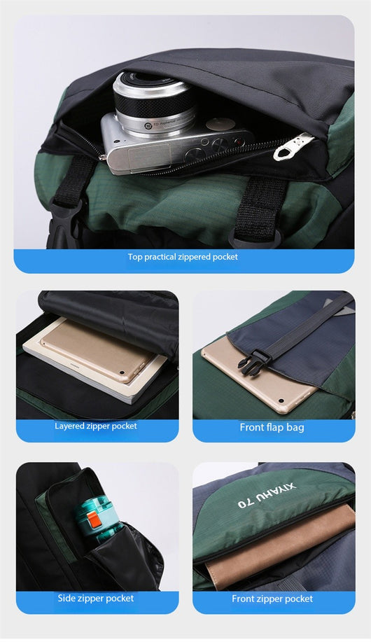 Mochila de Trekking 70L para Senderismo, Camping y Viajes de Aventura - Image 17