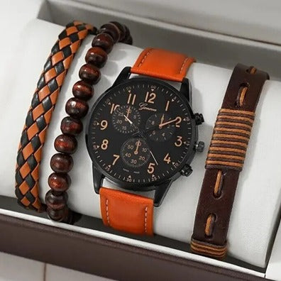 Juego de Reloj Empresarial con Pulsera y Collar para Hombre - Image 4