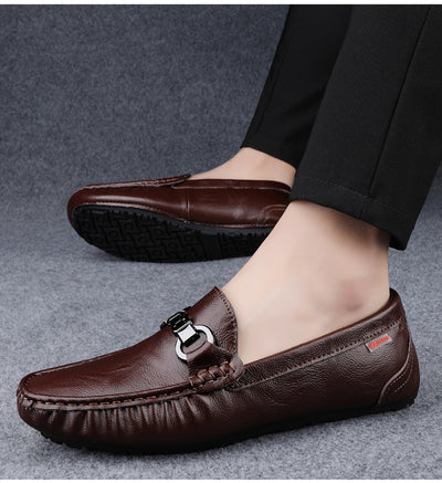 Zapatos Casuales de Cuero con Suela Flexible y Transpirables para Hombre - Image 9