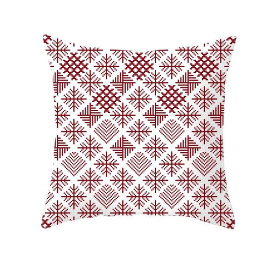 Funda de Almohada Navideña Cuadros Rojo Clásico - Image 26