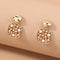 Aretes de Perla con Corte Cuadrado