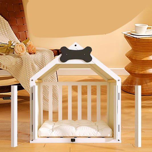 Casa de Madera Maciza para Perros - Desmontable y Lavable