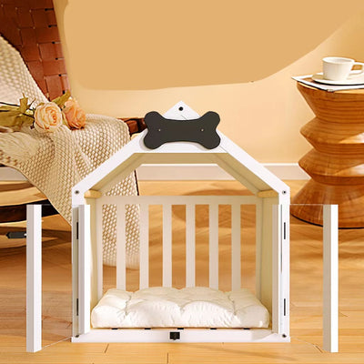 Casa de Madera Maciza para Perros - Desmontable y Lavable