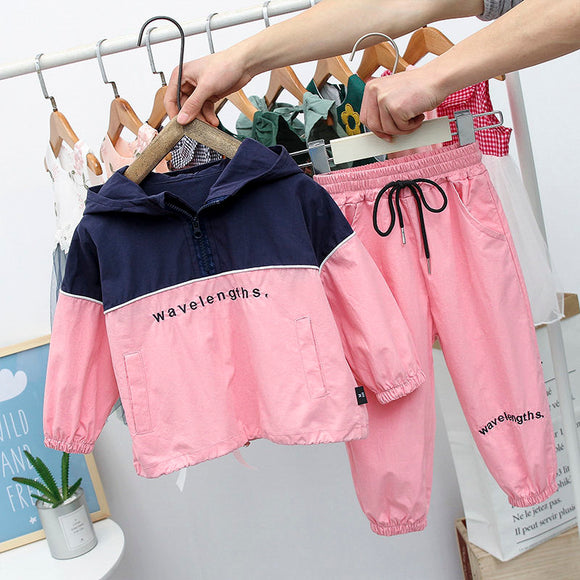 Conjunto de Dos Piezas Manga Larga Otoño Niña Casual Cómodo