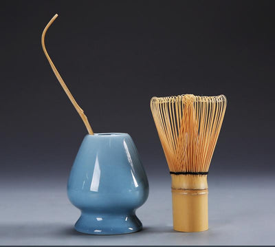 Juego de Té Matcha Japonés Tradicional de Tres Piezas con Batidor de Bambú - Image 4