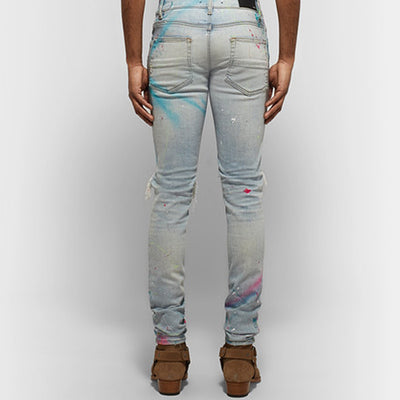 Pantalones Slim Fit con Cierre y Detalles Rotos - Unisex - Image 7