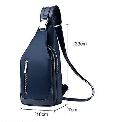 Bolso Mensajero Oxford para Hombre con Bolsillo Frontal - Image 6