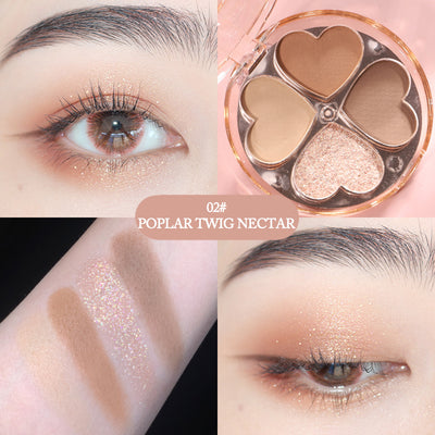 Sombra de Ojos Pearlada Resistente al Agua en Tonos Tierra con Trébol de la Suerte - Image 11