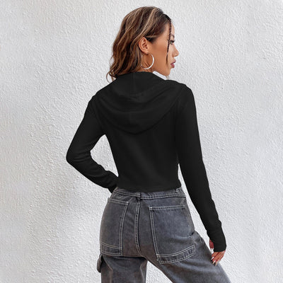 Cardigan Largo con Cierre de Cremallera - Estilo Urbano para Mujer - Image 2