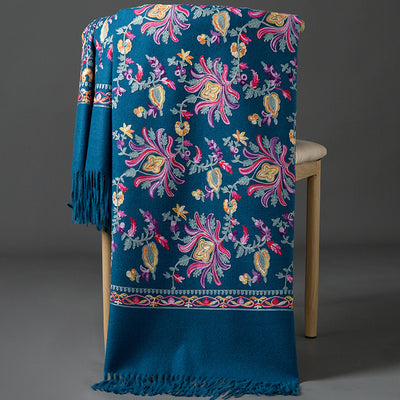 Bufanda Cashmere Tibetana Bordada Gruesa para Invierno - Image 14