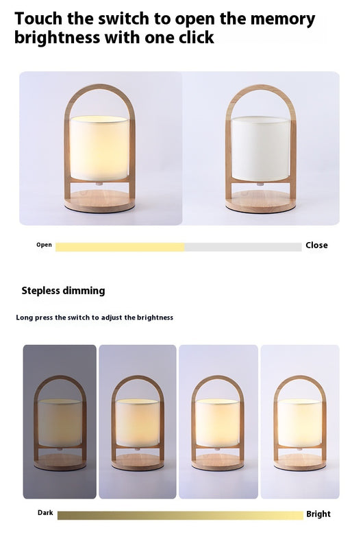 Lámpara Nocturna Minimalista de Madera con Control Remoto y Carga Inalámbrica - Image 13
