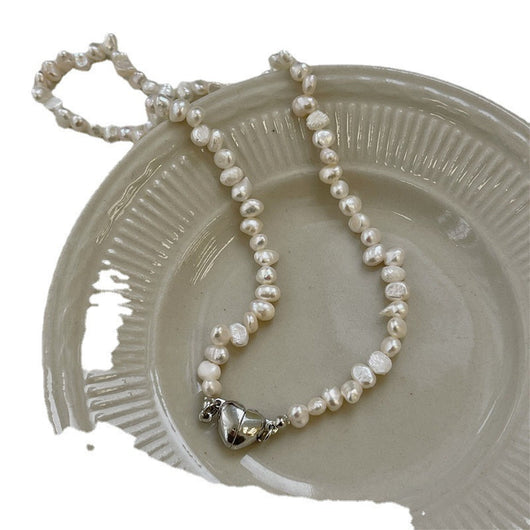 Collar de Perla de Agua Dulce con Broche Imán del Amor - Image 7