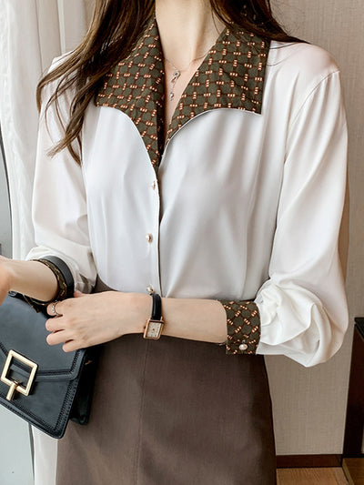 Blusa Retro Estilo Hong Kong - Camisa Manga Larga Versátil y Elegante - Image 3