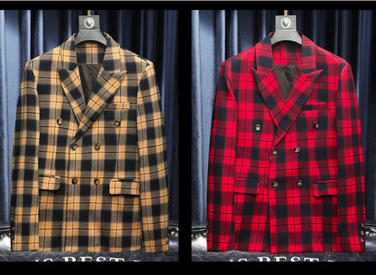 Blazer Slim Fit Cuadros para Hombre - Versátil para Negocios - Image 17
