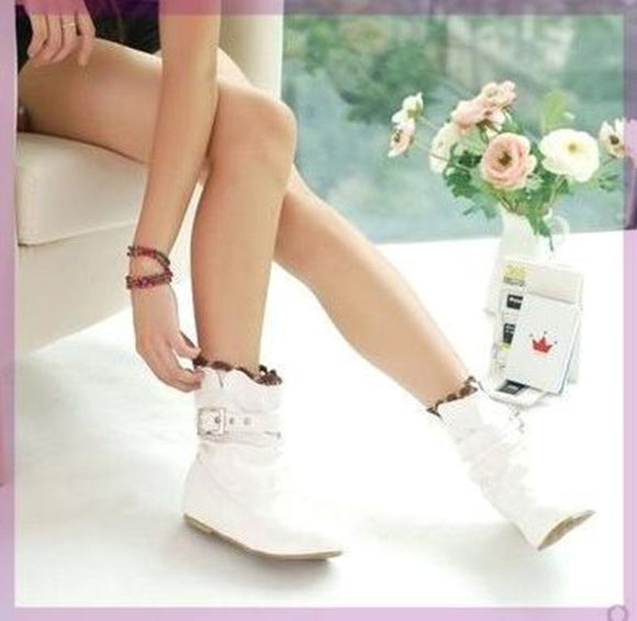 Botas Planas para Niñas Escolares