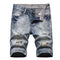 Shorts de Verano para Hombre Slim Fit con Detalles Rotos Estilo Vintage