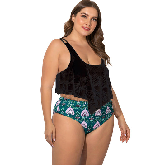 Traje de Baño Deportivo Talla Grande con Abertura Frontal - Image 20