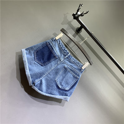 Shorts Vaqueros Cortos con Costuras Decorativas Diseño A-Line Talle Medio - Image 7