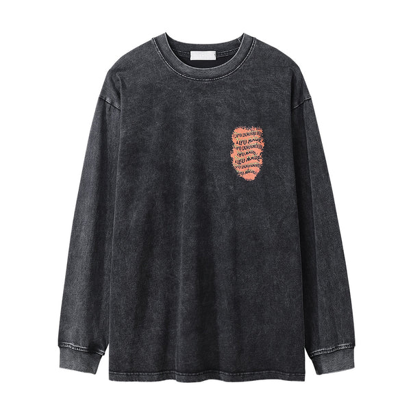 Playera de Manga Larga con Estampado de Dados en Llamas para Hombre - Image 2