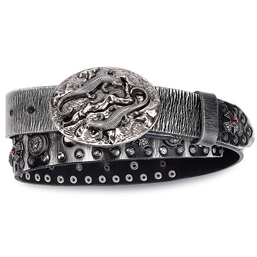 Cinturón de Cuero para Hombre Punk Remaches - Estilo y Durabilidad - Image 13