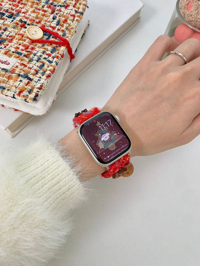 Pulsera Navideña de Peluche - Correa Festiva para Otoño e Invierno - Image 11