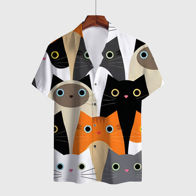 Camisa Estampada con Solapa para Hombre - Image 5