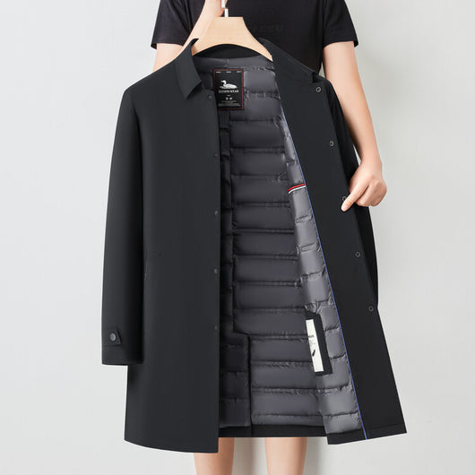 Abrigo Acolchado de Algodón para Hombre con Forro Polar Resistente al Viento - Image 3