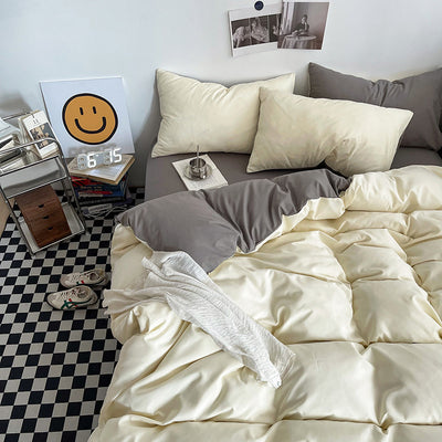 Juego de Cama de Algodón Lavado con Bloques de Color Coordinado - Image 14