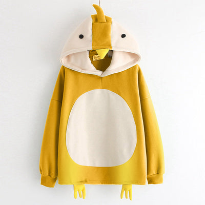 Sudadera con Capucha de Felpa para Mujer con Diseño de Pollito Adorable - Image 15