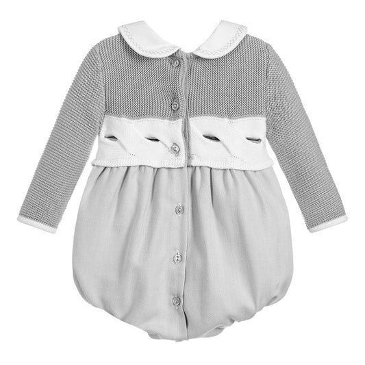 Enterizo Bebé Gris con Combinación de Suéter - Image 2