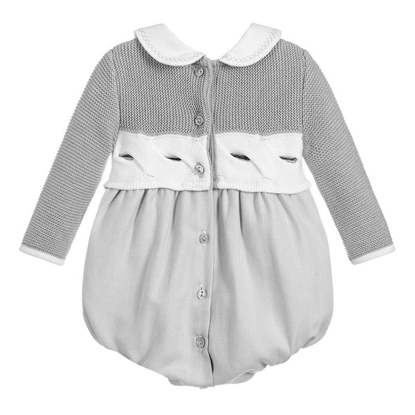 Enterizo Bebé Gris con Combinación de Suéter