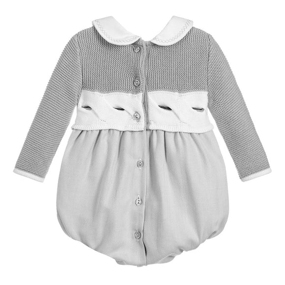 Enterizo Bebé Gris con Combinación de Suéter