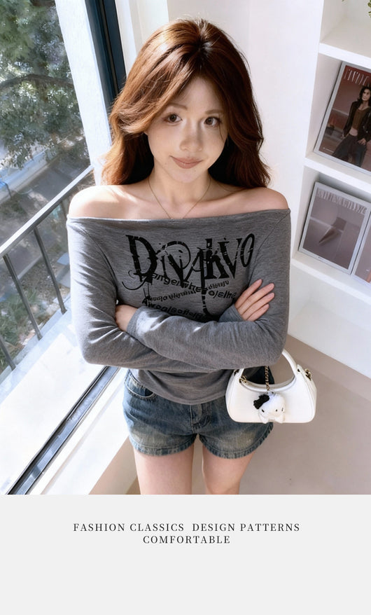 Blusa Manga Larga Hombro Asimétrico Ajustada y Reductora - Image 16
